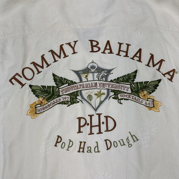 Tommy Bahama Other - Tommy Bahama Silk Camp Shirt Mens XL Cream PHD Pop Had Dough *READ